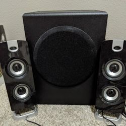 Cyber Acoustics Speaker With Subwoofer And Control Pod