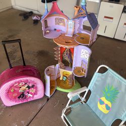 Kids Castle, Beach Chair And Luggage 