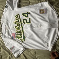 Ricky Henderson mitchell & Ness 1990 A’s Jersey