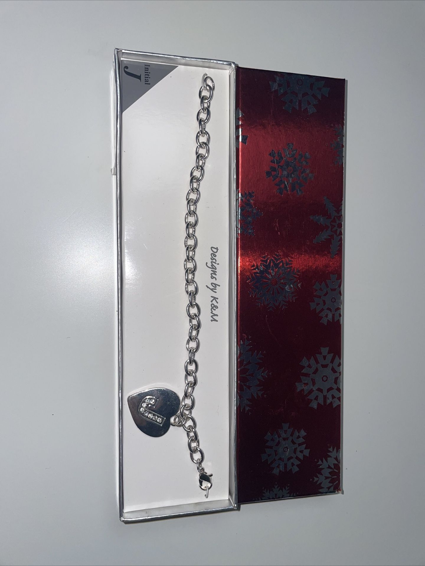 Design By K&M Silver Letter J Necklace Brand New In Box Initial J Necklace