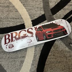 Subaru Wrx Sti YouTuber Chris Borges Autographed Skateboard Deck 22/40
