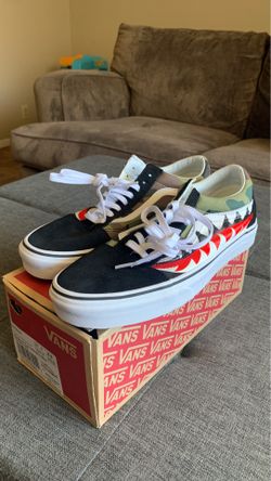 Vans camo w/Bape shark teeth men’s 8.5