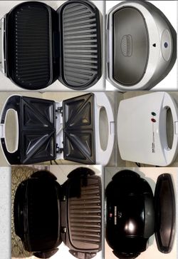 Grills & griddles -George Forman 5 serving electric Grill•George Foreman GR15BWI Family Size Grilling Machine•Betty Crocker