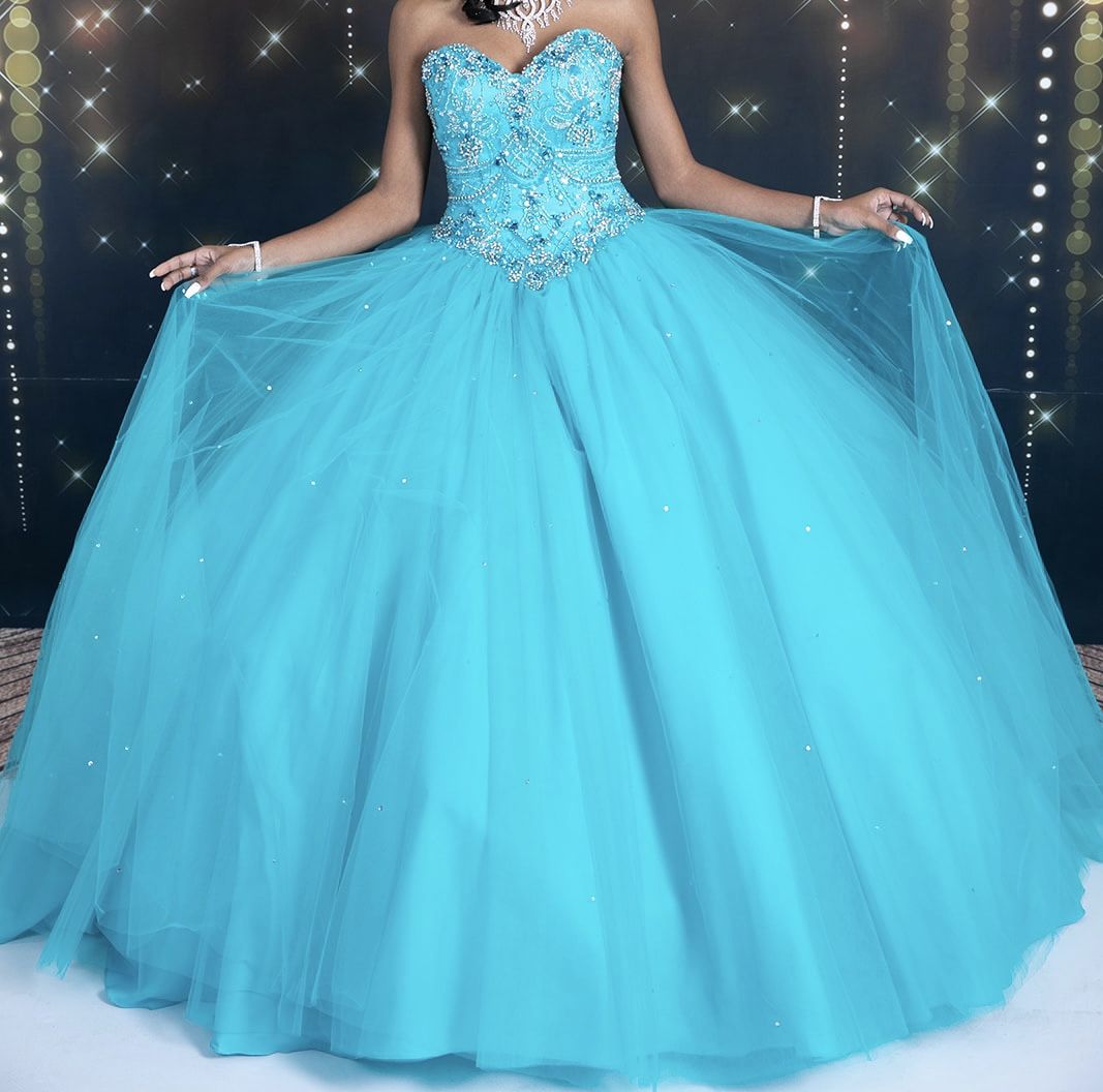 Turquoise Sweet 16/ Quinceanera Dress