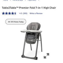 BRAND NEW Table2Table™ Premier Fold 7-in-1 High Chair