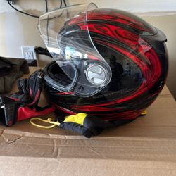 Motorcycle Helmet & Gloves