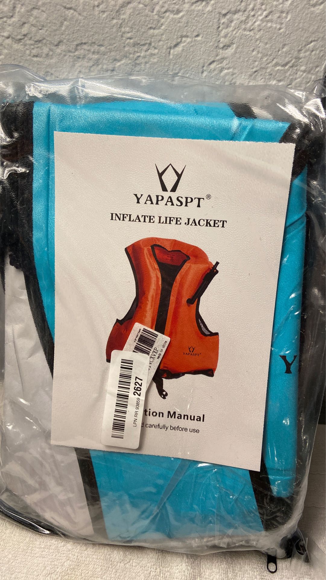 Inflatable life jacket