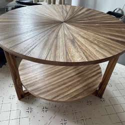 Round Coffee Table Solid Wood