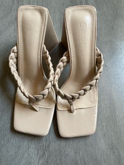 Wild Diva Lounge Braided Strap Heeled Sandals