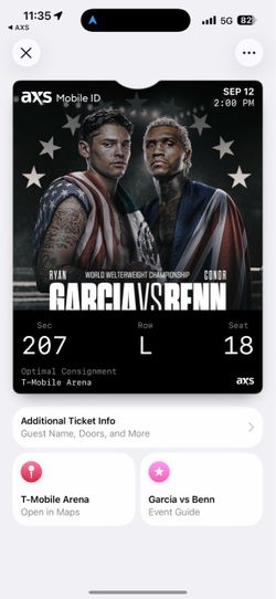 Ryan Garcia Vs Conor Benn 9-12-2026 @T-mobile Arena