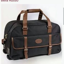 Bella Russo Convas Duffle Bag With Rolling Wheels 