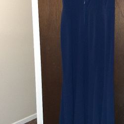 Navy Blue Floor Length Dress