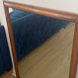 Brown Wooden Mirror 