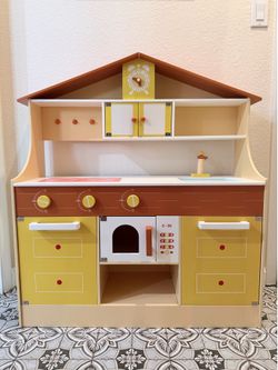 Kids Play Kitchen, Wooden, Pretend Kitchen