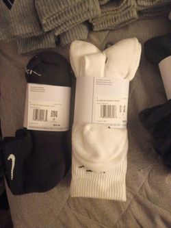 Nike Socks Bundle Black and White