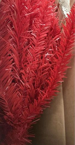 New 3 Feet Tall Unlit Red Christmas Tree