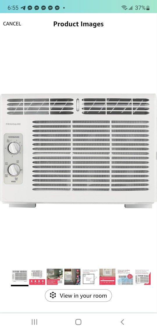 BRAND NEW..Frigidaire 5,000 BTU Window-Mounted Air Conditioner, Cools Up to 250 Sq. Ft., Quiet Opera