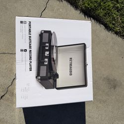 Retro Audio Portable Record Player - Color Black 