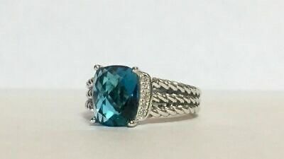 David Yurman Blue Topaz Petite Wheaton Ring