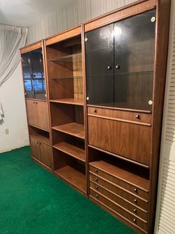 Vintage 3-Piece Thomasville Oak Wall Unit