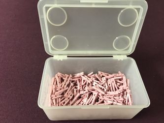 Pink Mini Clothespins 100 in Box