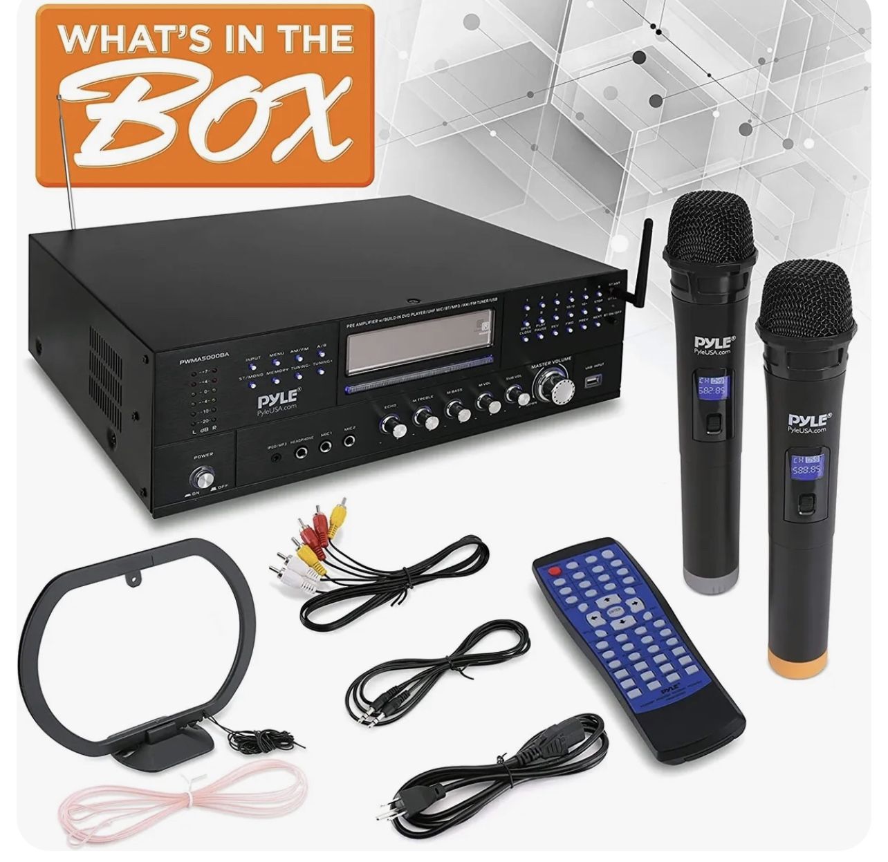 4-Channel Karaoke Home Wireless Microphone Amplifier - Audio Stereo Receiver