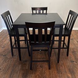 4-Piece Black Dining Set