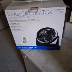 NEW: 11"inch Fan Air Circulator 3 Speed, Adjustable Tilt.