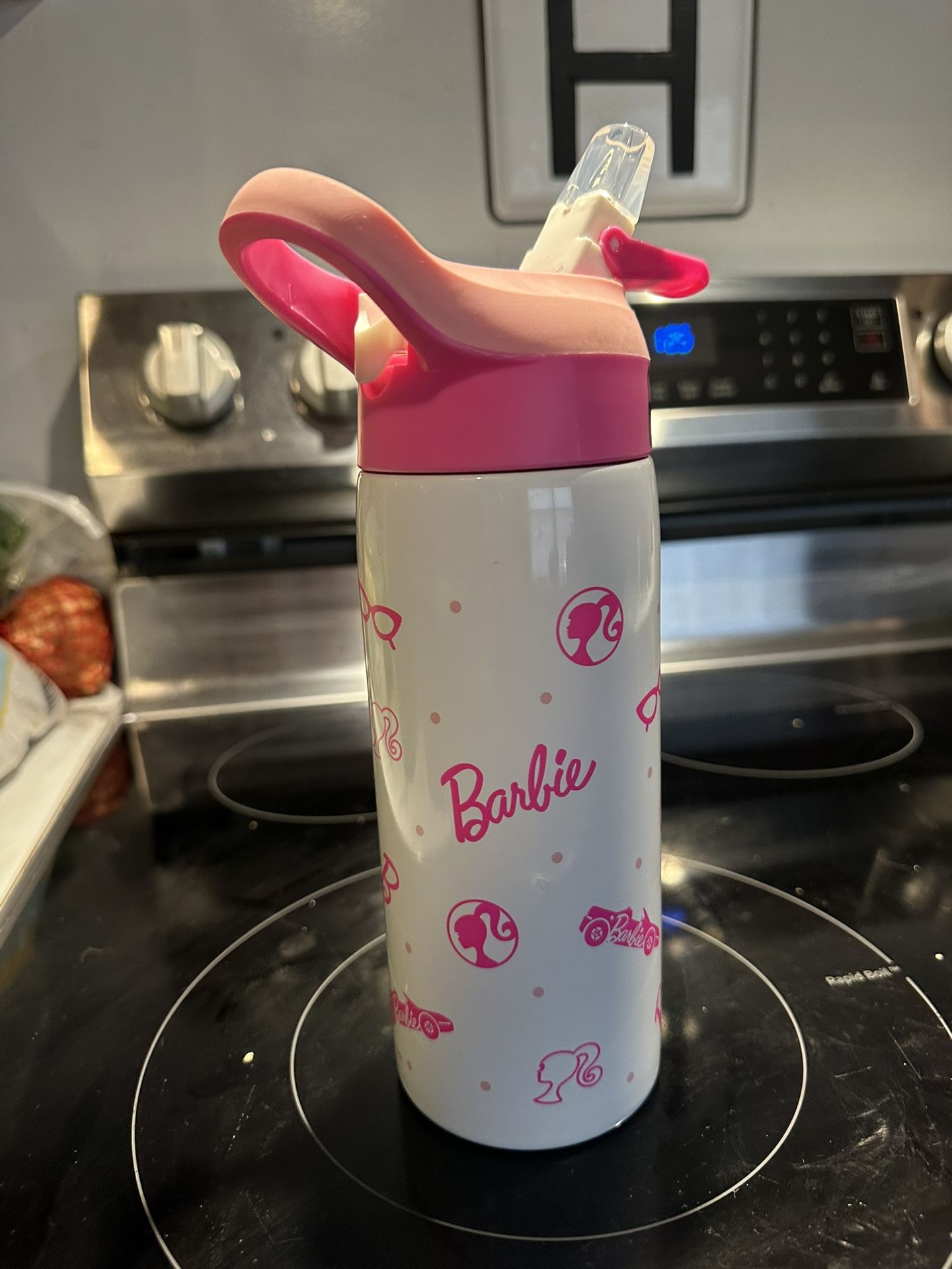 15oz Barbie tumbler With Pop Up Silicone Mouth Piece
