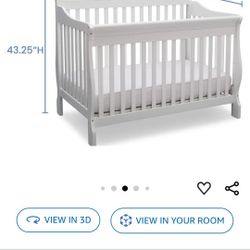 Children 4-in-1 Convertible Crib - White
