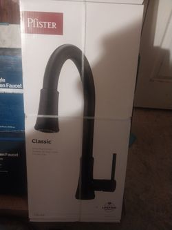 Pfister Classic Matte Black High Arch Pull Down Kitchen Faucet