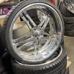 26/28 Inch Intro Billet Wheels Rims Tires