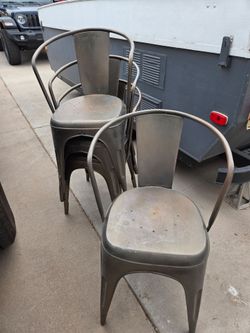 4 Metal MCM Chairs