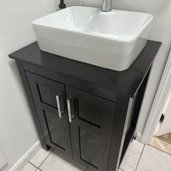 Vanity With Sink And Faucet