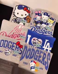 Hello Kitty Friends Dodgers Crewneck Sweatshirt, Custom Apparel, T-Shirt