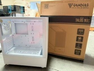 GAMDIAS TALOS M3 WH Gaming PC Case w/ RGB Fans