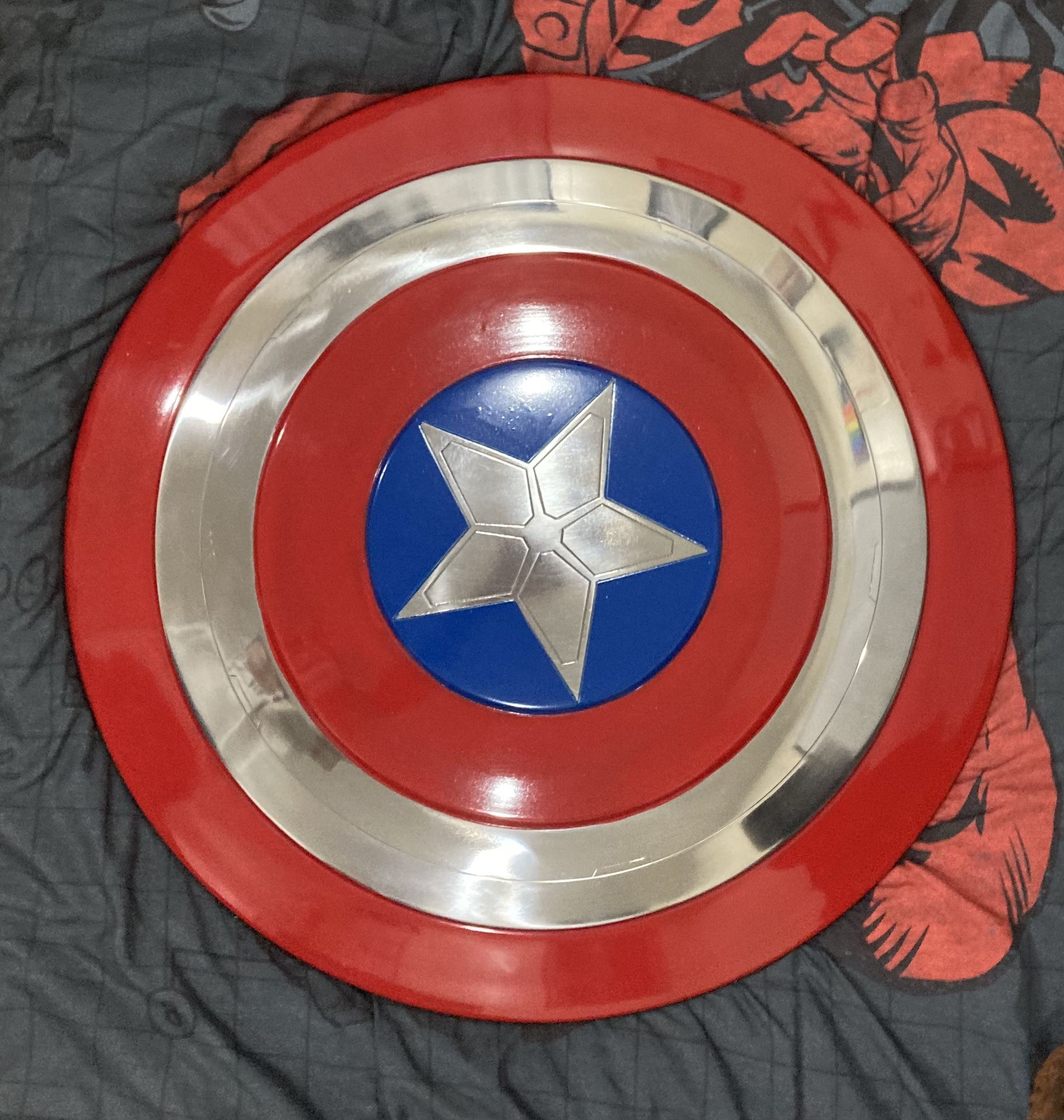 Metal Captain America shield