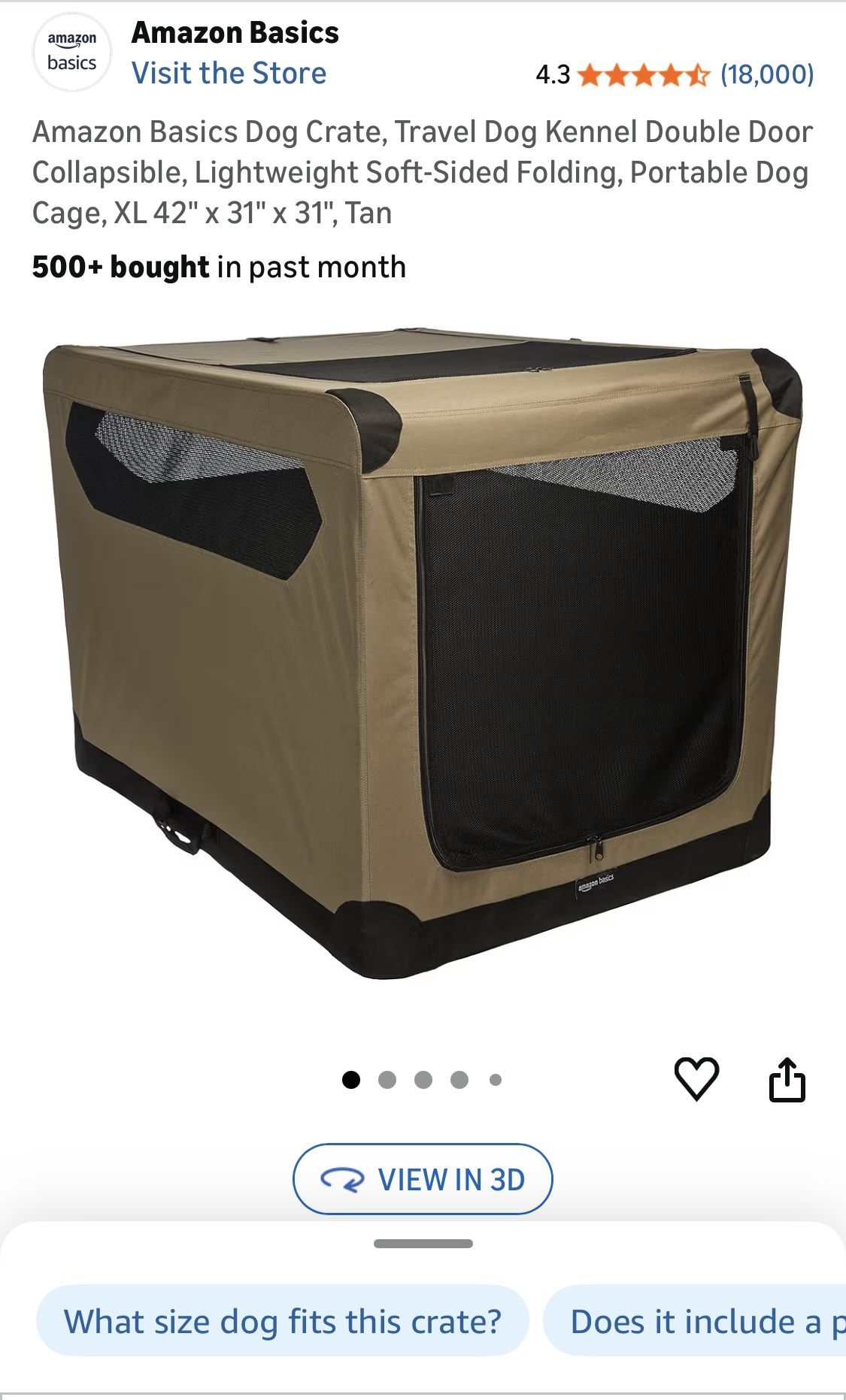 Dog Crate Travel Folding Lightweight