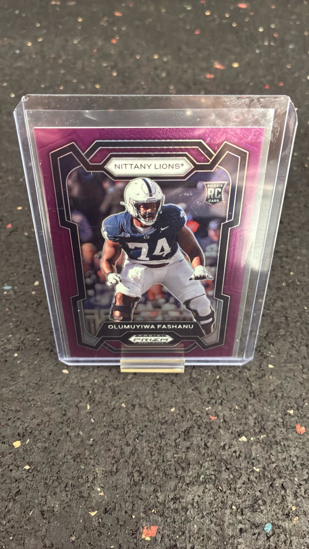 2024 Panini Prizm Draft Picks OLUMUYIWA FASHANU RC Purple Wave Prizm 72/75