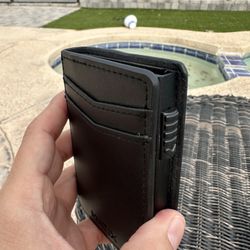 Leather Credit Card Dispenser Wallet
