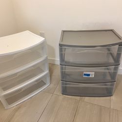 Plastic Wide 3 Drawer 