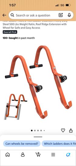 Rooftop 2Pac ladder hook with wheels heavy duty brand new in the box number used
