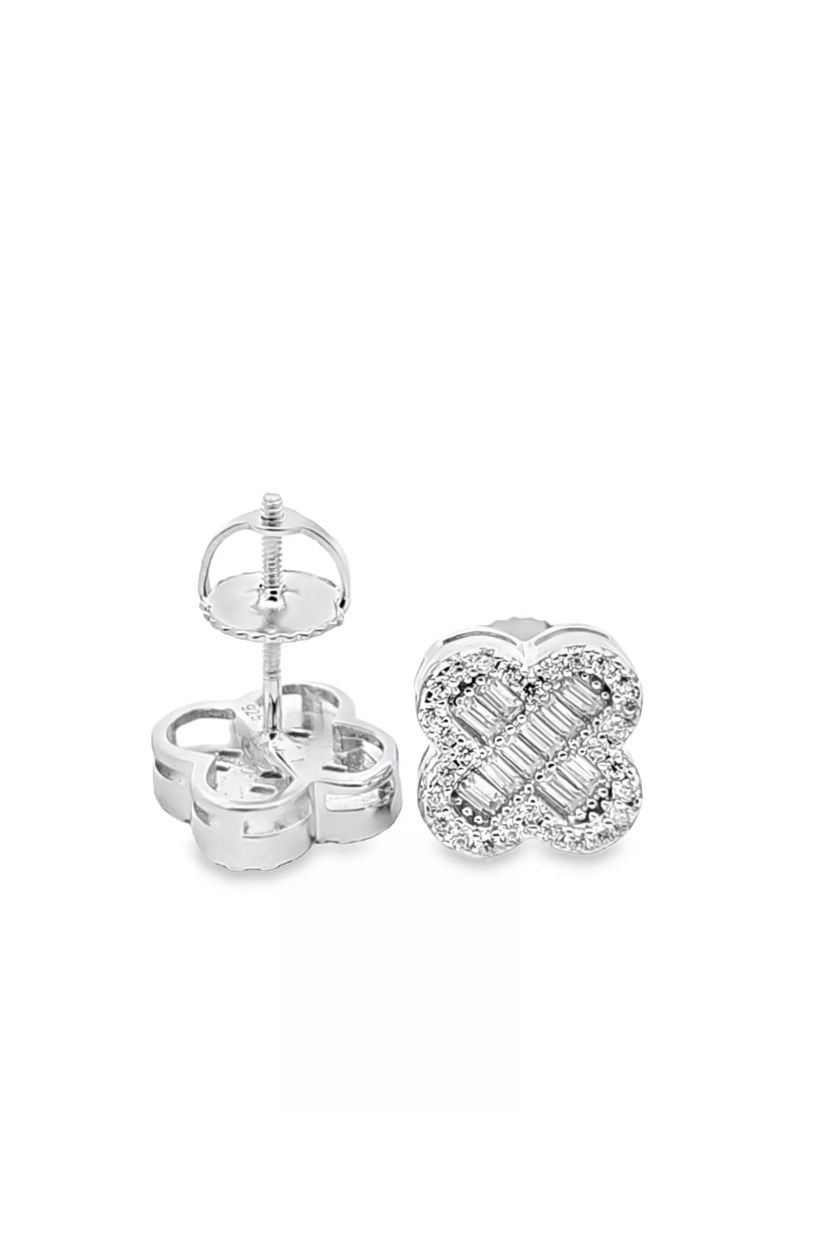 Sterling Silver VVS Moissanite 0.552 CTW Fancy Earring