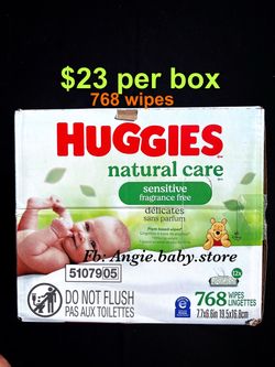 Huggies Natural Care Sensitive Baby Wipes 768ct
