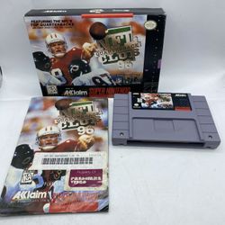 NFL Quarterback Club 96 (SNES Super Nintendo) Complete CIB - Tested Working
