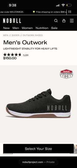 OUTWORK BLACK WHITE GUM SIZE 10