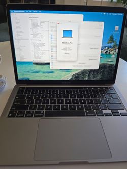 2022 MacBook Pro A2338,M2 ,16Gb,512Gb,13” LCD, AC Charger, Good Condition,Space Grey Color,Office 2022,Tahoe MAC OS on Sale