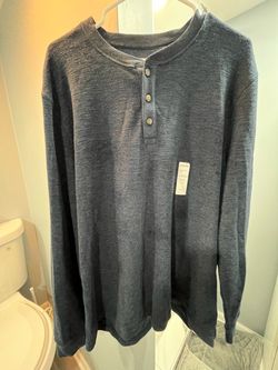 Sonoma Men's Long Sleeve Henley Shirt XL