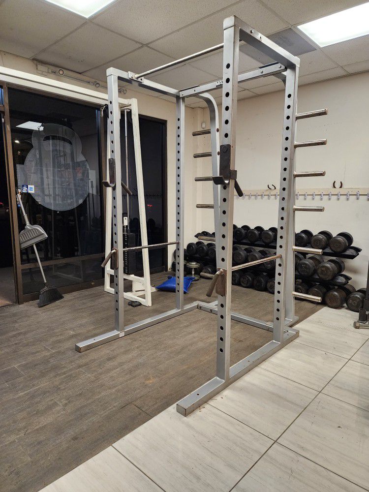 Maxicam Full Squat Rack Cage Gym Equipment Exercise Fitness Bundle
