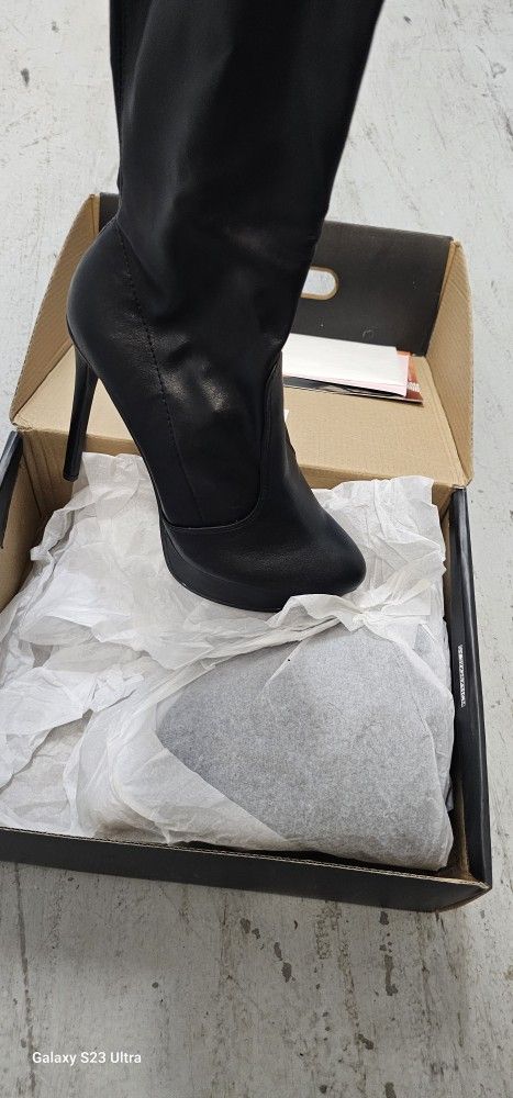 Black Thigh Heels